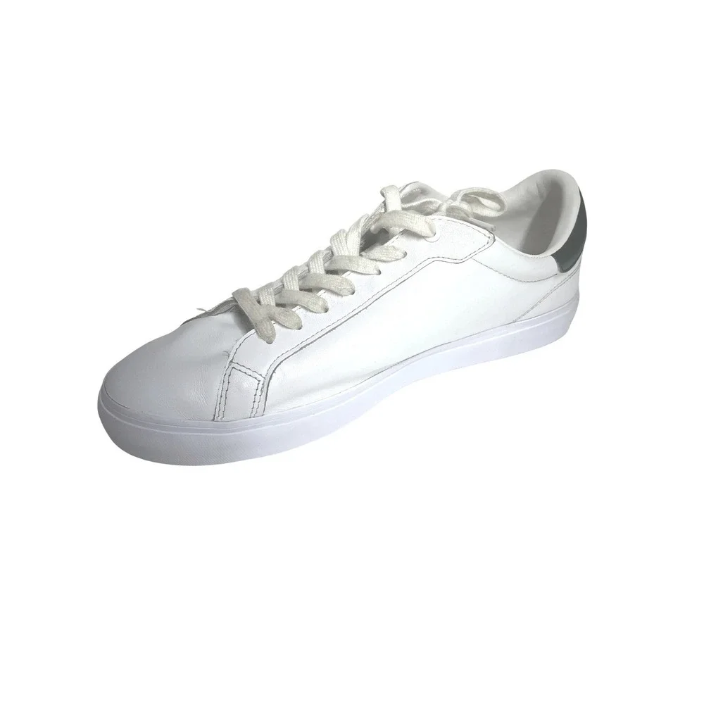 Lacoste Sneakers shoes White Green Crocodile Logo Lace Up Low Top Mens Size 9.5‎